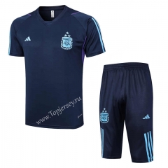 2023-2024 Argentina Royal Blue Short-Sleeved Thailand Soccer Tracksuit -815