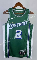2023 City Edition Detroit Pistons Green #2 NBA Jersey-311