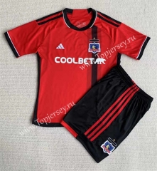 2023-2024 Colo-Colo Away Red Soccer Unifrom-AY