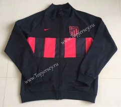 Retro Version 1996 Atletico Madrid Black Thailand Soccer Jacket Uniform-9171