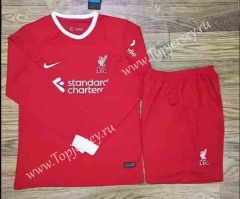 2023-2024 Liverpool Home Red LS Soccer Uniform-8381