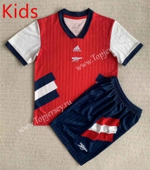 Retro Version Arsenal Red Kids/Youth Soccer Uniform-AY