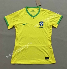 2023-2024 Brazil Home Yellow Thailand Women Soccer Jersey AAA-4506