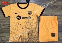 2023-2024 Concept Version Barcelona Yellow Kid/Youth Soccer Uniform-709