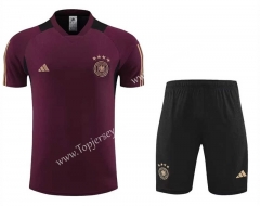 2023-2024 Germany Dark Red Thailand Soccer Uniform-0299