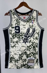 Hot-press Retro Version San Antonio Spurs Camouflage #9 NBA Jersey-311