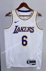 2023 Round Collar Los Angeles Lakers White #6 NBA Jersey-311