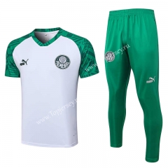 2023-2024 SE Palmeiras White Short-sleeved Thailand Soccer Tracksuit -815