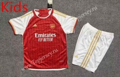 2023-2024 Correct Version Arsenal Home Red Kids/Youth Soccer Uniform-6748