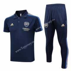 2023-2024 Arsenal Royal Blue Thailand Polo Uniform-815