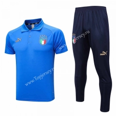 2023-2024 Italy Camouflage Blue Thailand Polo Uniform-815