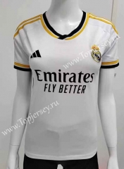 2023-2024 Real Madrid Home White Thailand Women Soccer Jersey AAA-708