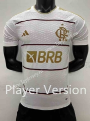 Player Version 2023-2024 Flamengo White Thailand Soccer Jersey AAA-2016