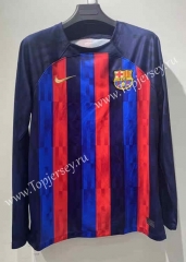 2023-2024 Barcelona Home Red&Blue LS Thailand Soccer Jersey AAA-422