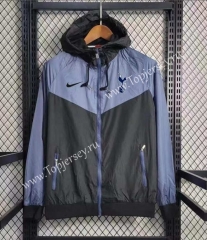 2023-2024 Tottenham Hotspur Black&Blue Thailand Trench Coats With Hat-GDP