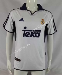 Retro Version 00-01 Real Madrid Home White Thailand Soccer Jersey AAA-503