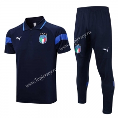 2022-2023 Italy Royal Blue Thailand Polo Uniform-815