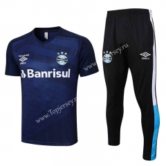 2022-2023 Grêmio FBPA Royal Blue Short Sleeve Thailand Soccer Tracksuit-815