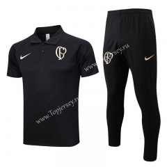 2023-2024 Corinthians Black Thailand Polo Uniform-815