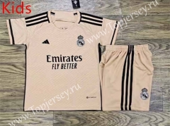 2023-2024 Real Madrid Yellow Kids/Youth Soccer Uniform-709