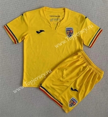 2023-2024 Romania Home Yellow Soccer Uniform-AY