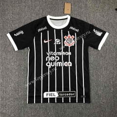 With Sponsor logo Version 2023-2024 Corinthians Away Black Thailand Soccer Jersey AAA-417