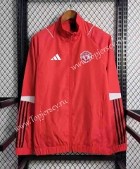 2023-2024 Manchester United Red Thailand Trench Coats-GDP