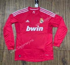 Retro Version 11-12 Real Madrid Red LS Thailand Soccer Jersey AAA-SL