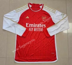 2023-2024 Arsenal Home Red LS Thailand Soccer Jersey AAA-2818