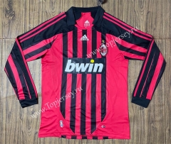 Retro Version 07-08 AC Milan Home Red&Black LS Thailand Soccer Jersey AAA-SL