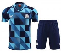 2023-2024 Manchester City Blue&Black Thailand Soccer Uniform-0299