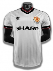 Retro Version 1985 Manchester United Away White Thailand Soccer Jersey AAA-C1046
