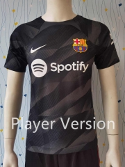 Player Version 2023-2024 Barcelona Goalkeeper Black Thailand Soccer Jersey AAA-807