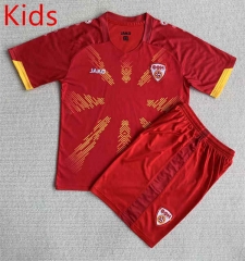 2023-2024 North Macedonia Home Red Kids/Youth Soccer Uniform-AY