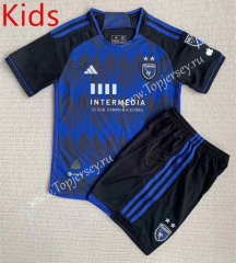 2023-2024 San Jose Earthquakes Home Blue&Black Kids/Youth Soccer Uniform-AY