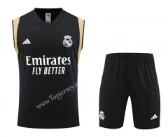 2023-2024 Real Madrid Black Thailand Soccer Vest Uniform-418
