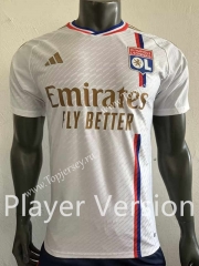 Player Version 2023-2024 Olympique Lyonnais Home White Thailand Soccer Jersey AAA-518