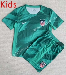 2023-2024 USA Goalkeeper Green Kids/Youth Soccer Unifrom-AY