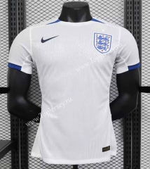 Player Version 2023-2024 England Home White Thailand Soccer Jersey AAA