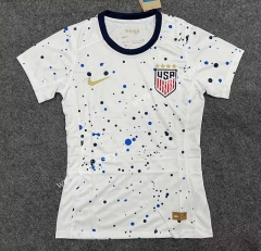 2023-2024 USA Home White Thailand Women Soccer Jersey AAA-GB