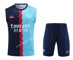 2023-2024 Arsenal Royal Blue&Light Blue Thailand Soccer Vest Uniform-4627