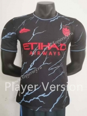 (S-3XL) Player Version 2023-2024 Manchester City Black Thailand Soccer Jersey AAA-712