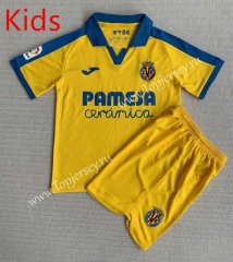 2023-2024 Commemorative Version Villarreal CF Yellow Kid/Youth Soccer Uniform-AY