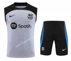 2023-2024 Barcelona White Thailand Soccer Vest Uniform-418