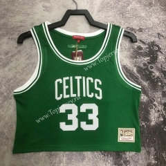 Retro Version Boston Celtics Green #33 Women NBA Jersey-311