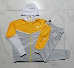 2023-2024 Gray&Yellow Thailand Soccer Jacket Uniform With Hat-815