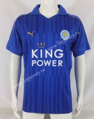 Retro Version 16-17 Leicester City Home Blue Thailand Soccer Jersey AAA-503