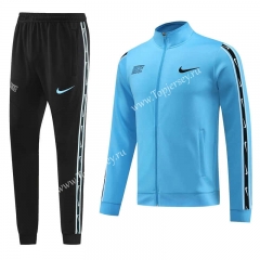 2023-2024 Light Blue Thailand Soccer Jacket Uniform -LH