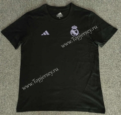 2023-2024 King's Cup Real Madrid Black Cotton T-shirt -LH