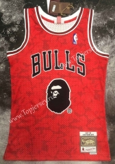 BAPE×M&N Chicago Bulls Red #93 NBA Jersey-311